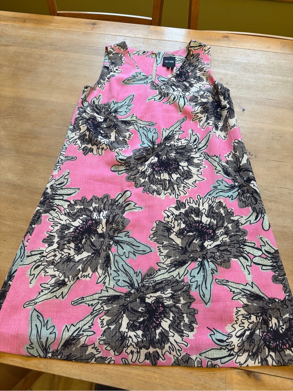 NIC+ZOE Pink Floral Sleeveless A-Line Dress